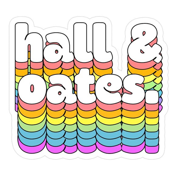 Sticker Hall Oates, Cute Sticker, Vinyl Sticker - Picture 1 of 1